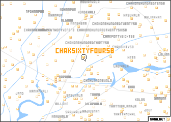 map of Chak Sixty-four SB