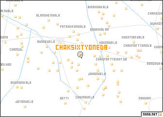 map of Chak Sixty-one DB