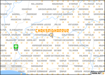 map of Chak Srīdharpur