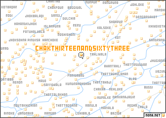 map of Chak Thirteen and Sixty-three