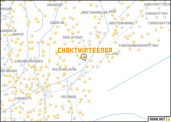 map of Chak Thirteen AP