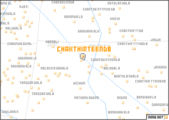 map of Chak Thirteen DB