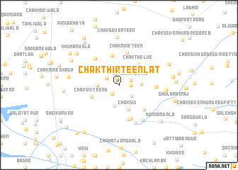 map of Chak Thirteen Lat