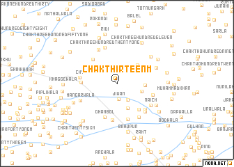 map of Chak Thirteen M