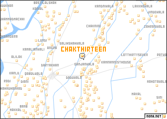 map of Chak Thirteen