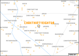 map of Chak Thirty-eight DB