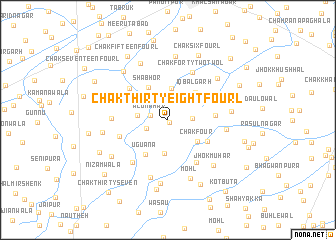 map of Chak Thirty-eight Four L