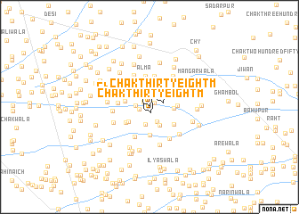 map of Chak Thirty-eight M