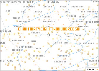 map of Chak Thirty-eight-Two Hundred Six