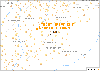 map of Chak Thirty-eight