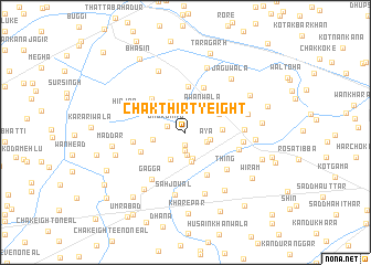 map of Chak Thirty-eight