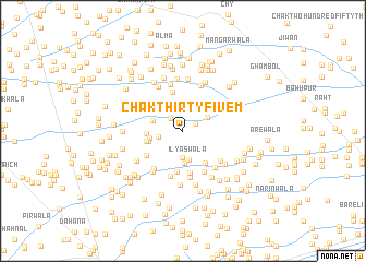 map of Chak Thirty-five M