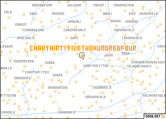 map of Chak Thirty-five-Two Hundred Four