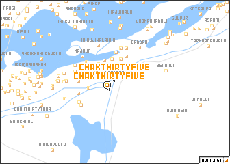 map of Chak Thirty-five