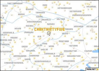 map of Chak Thirty-five