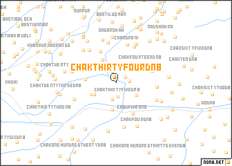 map of Chak Thirty-four D N B