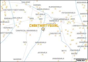 map of Chak Thirty-six ML