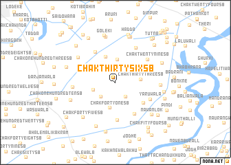 map of Chak Thirty-six SB