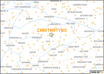 map of Chak Thirty-six