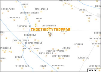 map of Chak Thirty-three DB