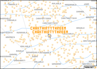 map of Chak Thirty-three M