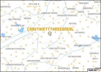 map of Chak Thirty-three-One A L