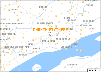 map of Chak Thirty-three