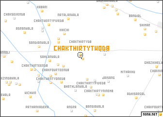 map of Chak Thirty-two DB