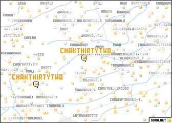 map of Chak Thirty-two