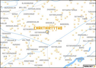 map of Chak Thirty-two