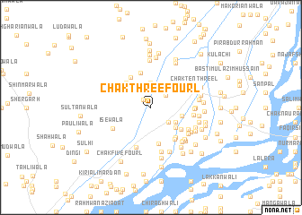 map of Chak Three-Four L
