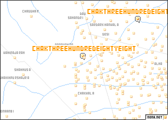 map of Chak Three Hundred Eighty-eight