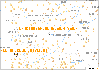 map of Chak Three Hundred Eighty-eight