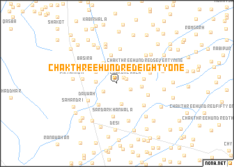 map of Chak Three Hundred Eighty-one