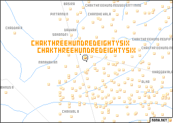 map of Chak Three Hundred Eighty-six