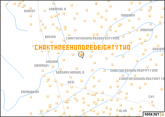 map of Chak Three Hundred Eighty-two