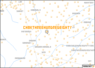 map of Chak Three Hundred Eighty