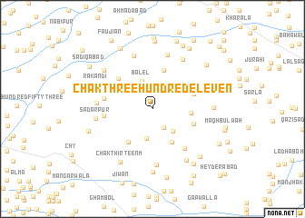 map of Chak Three Hundred Eleven