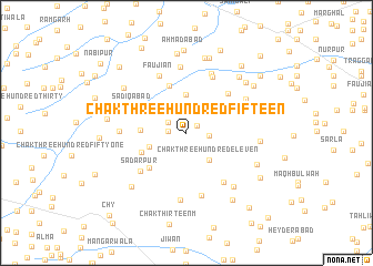 map of Chak Three Hundred Fifteen