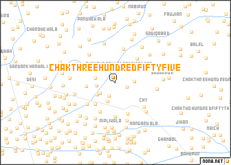 map of Chak Three Hundred Fifty-five