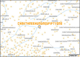 map of Chak Three Hundred Fifty-one