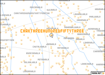 map of Chak Three Hundred Fifty-three