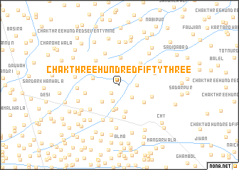 map of Chak Three Hundred Fifty-three