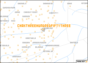 map of Chak Three Hundred Fifty-three