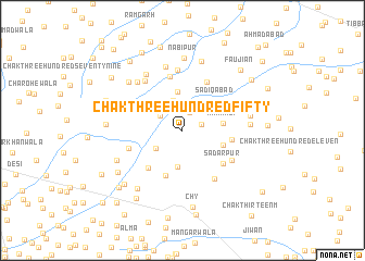 map of Chak Three Hundred Fifty