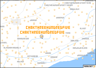 map of Chak Three Hundred Five
