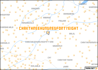 map of Chak Three Hundred Forty-eight