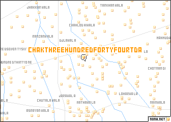 map of Chak Three Hundred Forty-four TDA