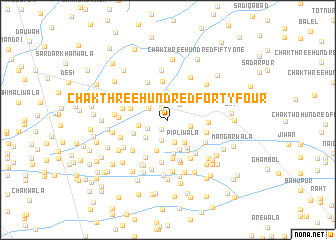 map of Chak Three Hundred Forty-four