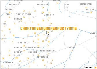 map of Chak Three Hundred Forty-nine
